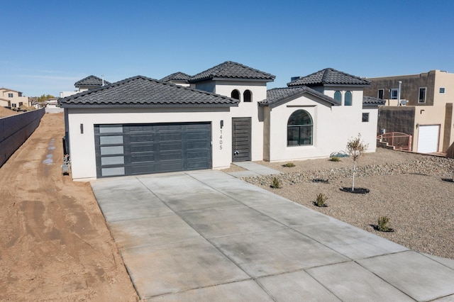 view of front of home featuring a garage