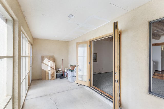 sunroom / solarium with french doors