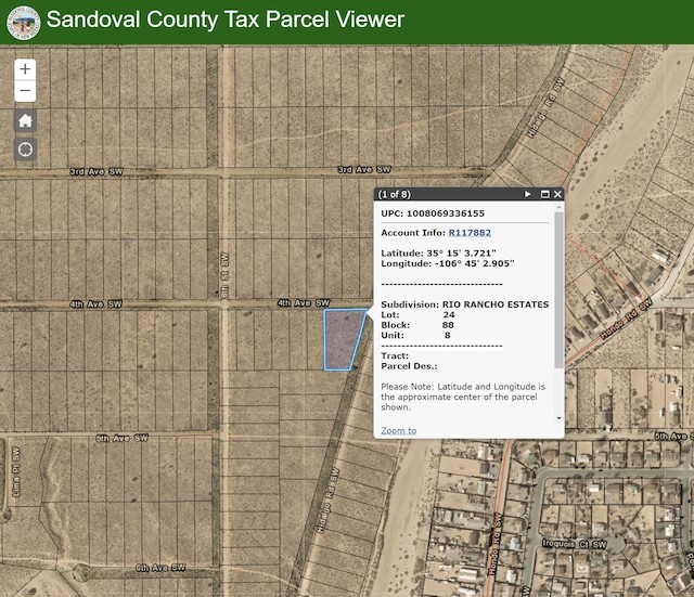 4th Ave SW, Rio Rancho NM, 87124 land for sale