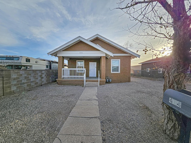 bungalow-style home featuring a porch