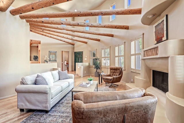 living room featuring hardwood / wood-style floors