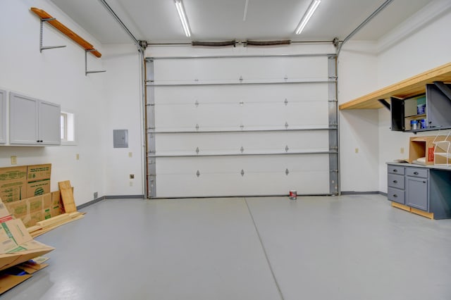 garage featuring electric panel