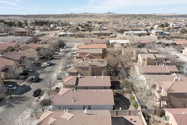 bird's eye view featuring a mountain view