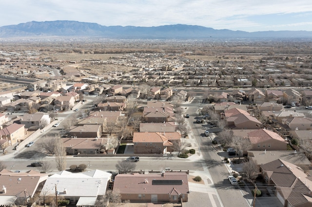 drone / aerial view with a mountain view