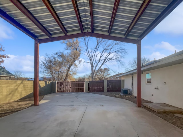 view of patio with central air condition unit