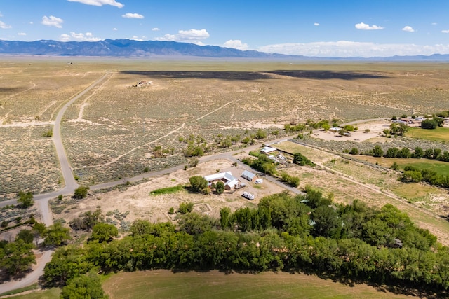 bird's eye view with a mountain view