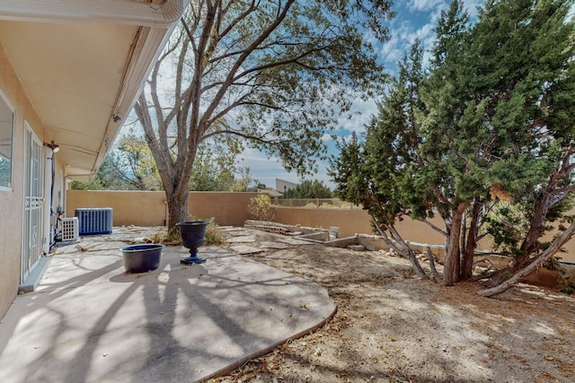 view of patio featuring central AC