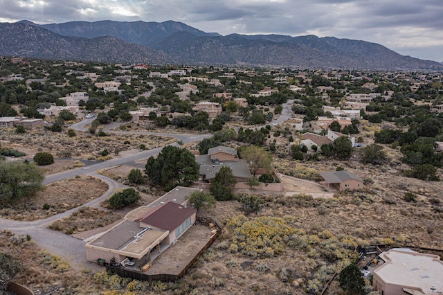 aerial view featuring a mountain view