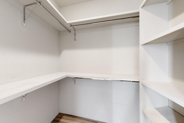 spacious closet with hardwood / wood-style floors