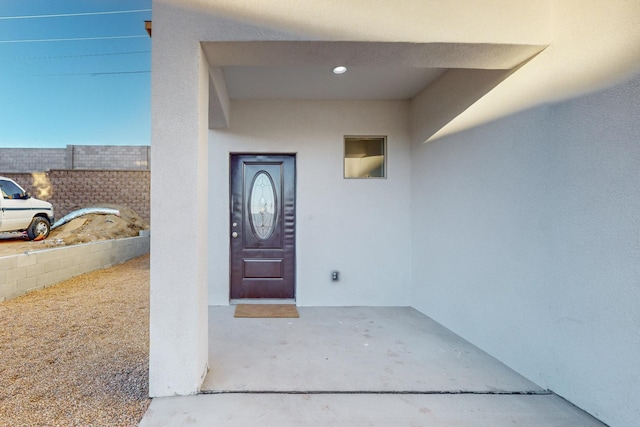 view of entrance to property