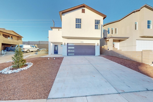 view of front facade with a garage