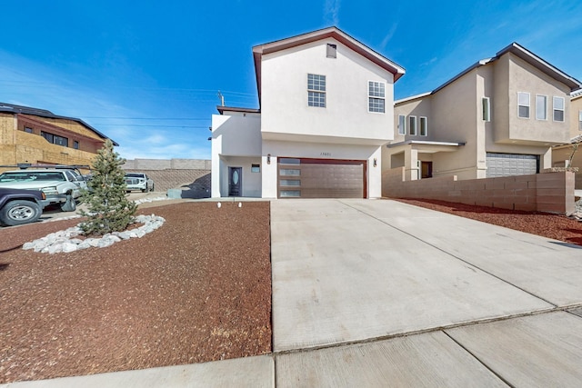 view of front facade with a garage