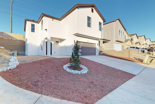 view of front facade with a garage