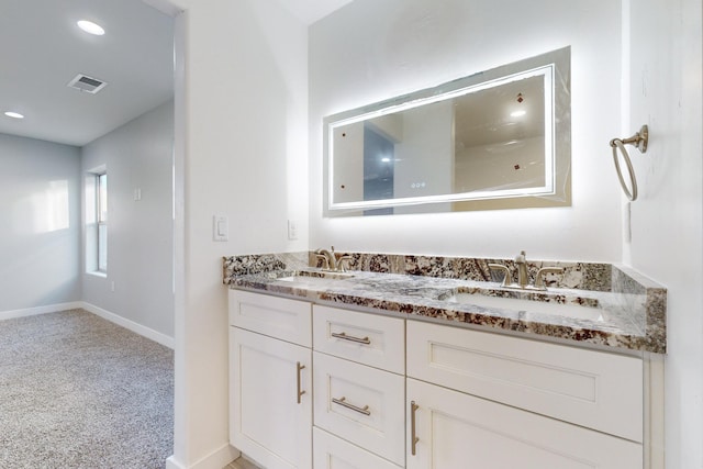 bathroom with vanity