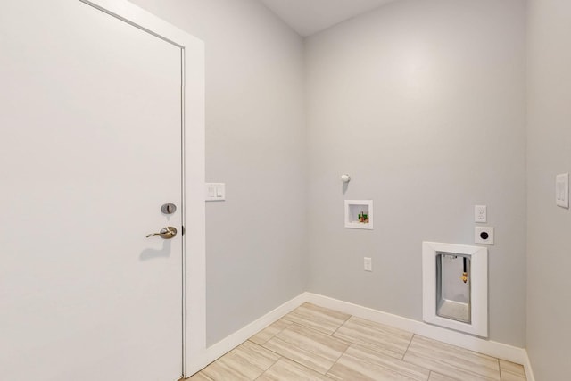 washroom featuring electric dryer hookup, washer hookup, and gas dryer hookup