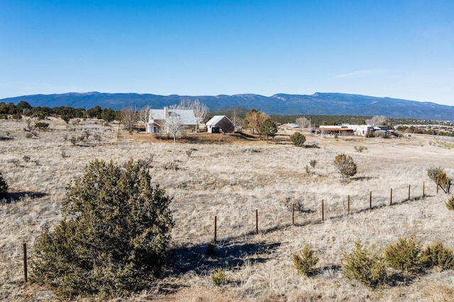 mountain view with a rural view