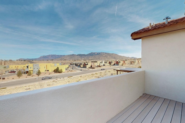 balcony with a mountain view