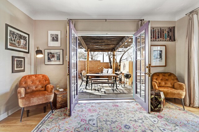 interior space featuring hardwood / wood-style floors