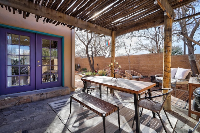 view of patio / terrace with french doors