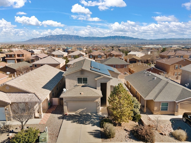 aerial view featuring a mountain view