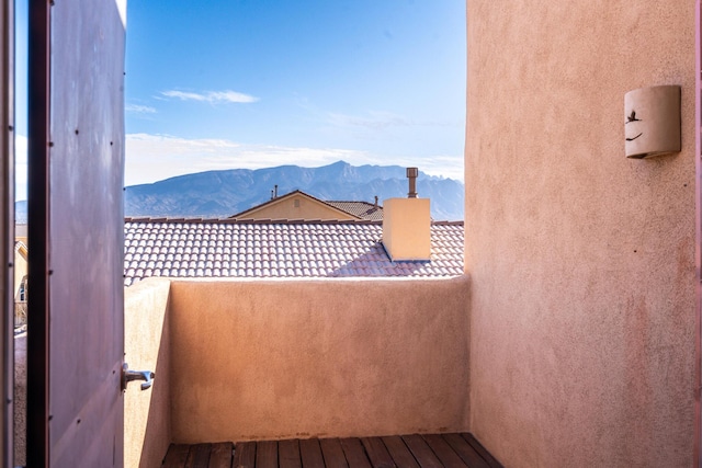 balcony with a mountain view