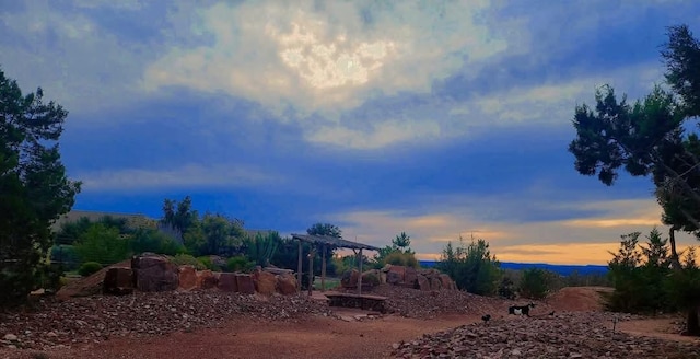 view of playground at dusk