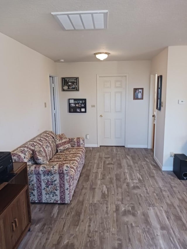 living room featuring hardwood / wood-style flooring