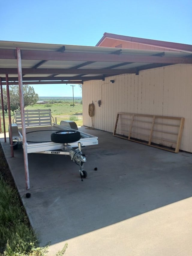 view of car parking with a carport