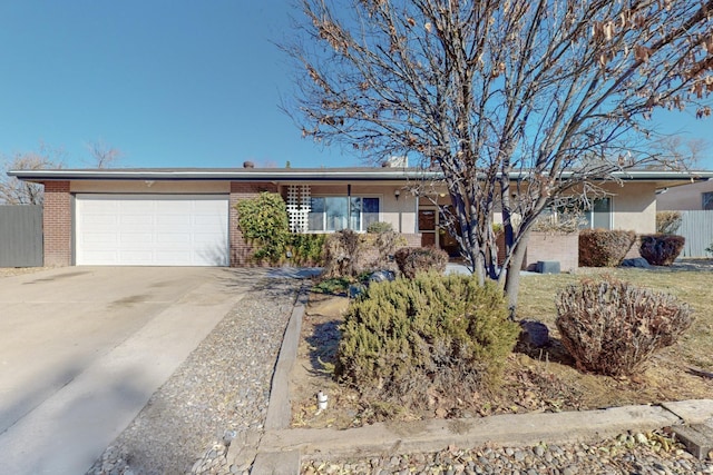 ranch-style home with a garage