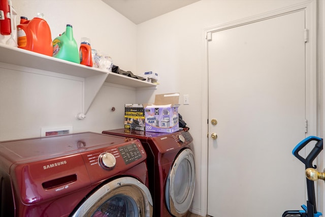 laundry room featuring laundry area and washer and dryer