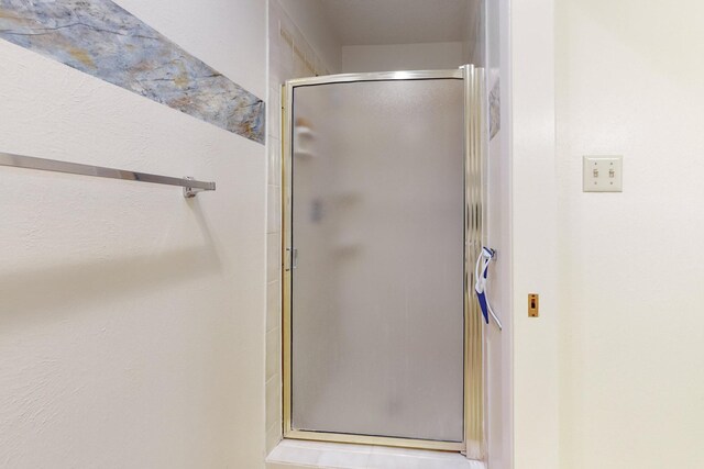 bathroom featuring walk in shower