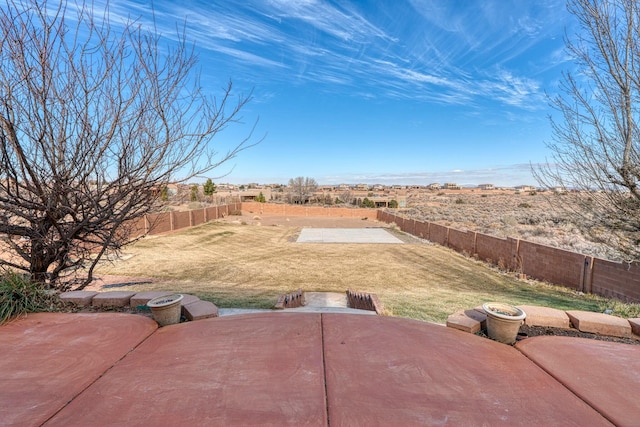 view of yard with a patio area