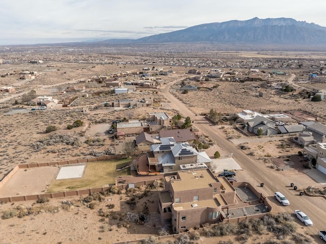 bird's eye view featuring a mountain view