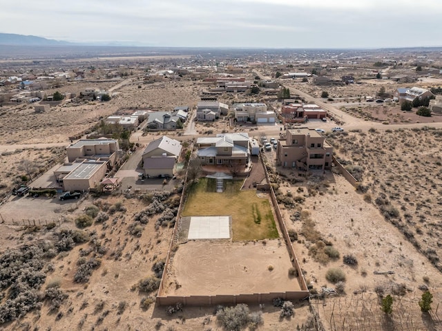 aerial view with a mountain view