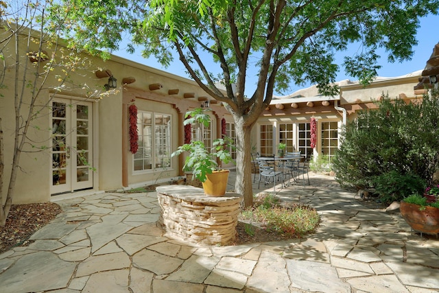 view of patio with french doors