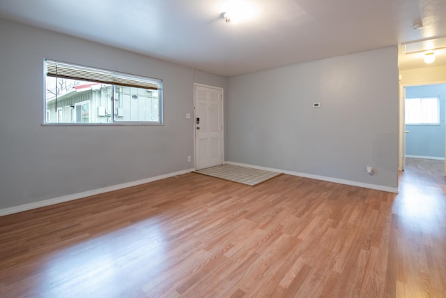 empty room featuring light hardwood / wood-style flooring