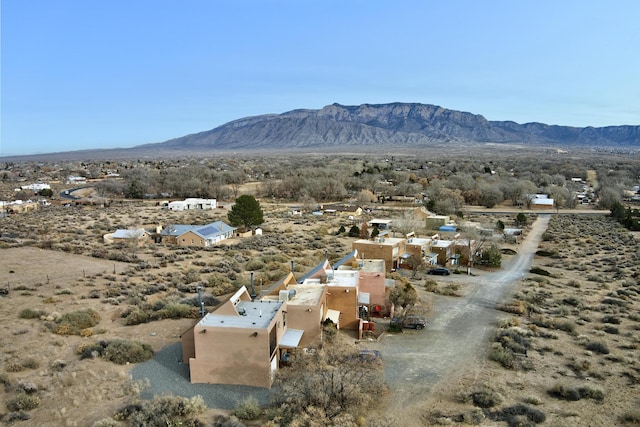 bird's eye view featuring a mountain view