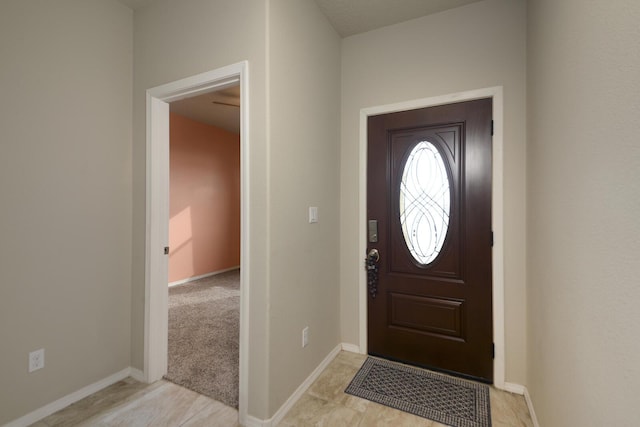 entryway with baseboards