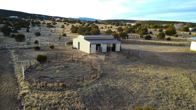 drone / aerial view featuring a rural view