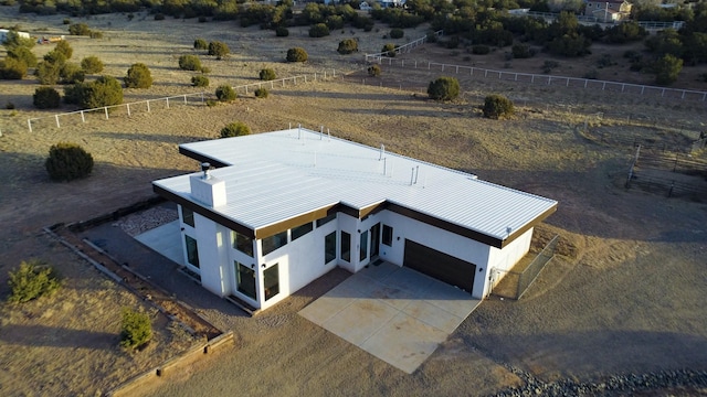 drone / aerial view featuring a rural view