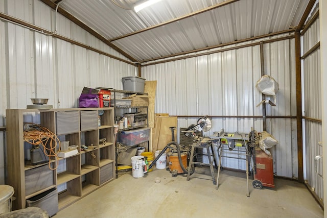 storage area with a garage