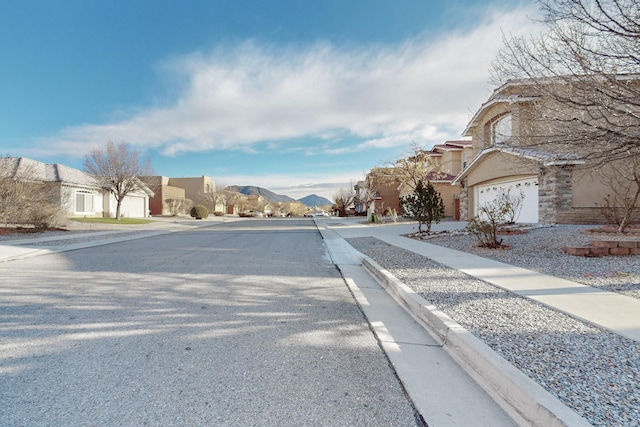 view of road featuring a mountain view