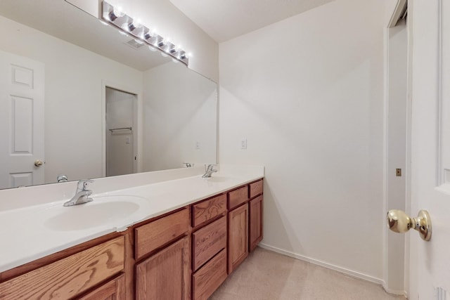 bathroom with vanity