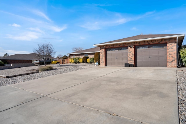 view of home's exterior with a garage