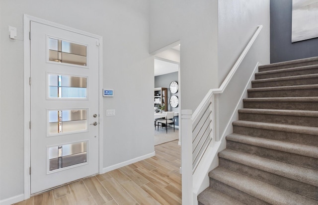 foyer featuring light hardwood / wood-style flooring