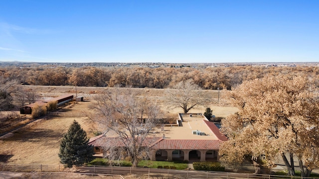 aerial view with a rural view