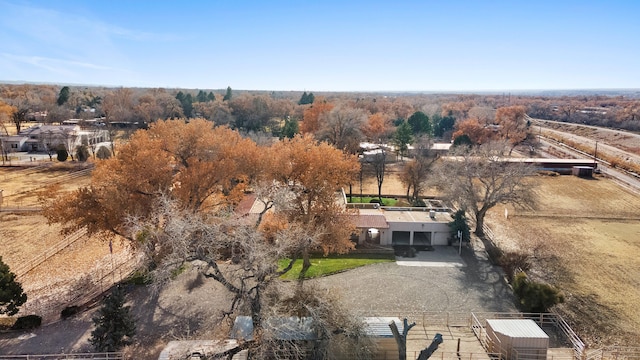 bird's eye view with a rural view