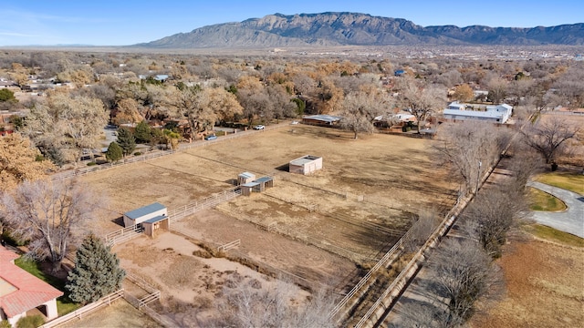 bird's eye view featuring a mountain view