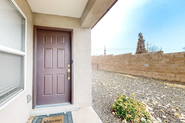 view of entrance to property