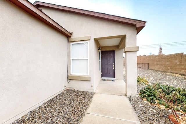 view of doorway to property